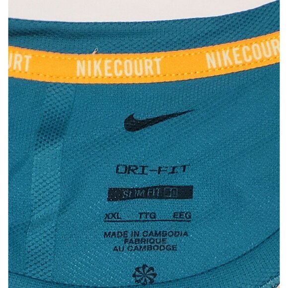 Nike Court Dri-Fit Slam T-shirt DX5526-381 - Picture 3 of 4